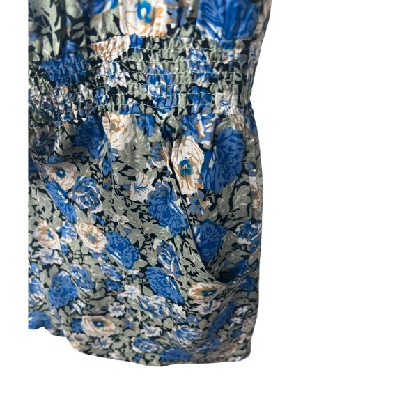 Mine Floral-Print Romper With Adjustable Spaghetti Straps Ruffle Bodice Large - Picture 6 of 14